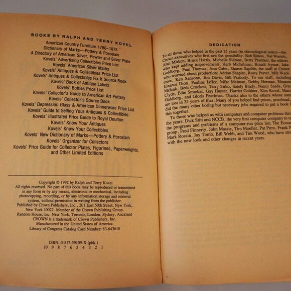 Vintage 1993 Kovels' Antiques and Collectibles Price List 25th Anniversary Ed - Picture 5 of 9